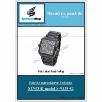Štýlové pánske náramkové hodinky SINOBI model S-9335-G.