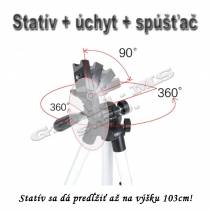 Stojan / statív 103cm + úhyt + diaľkové ovládanie 3v1