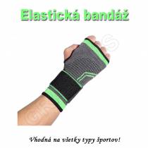 Spevňujúca elastická bandáž na zápästie pre športovcov  XL- zelená